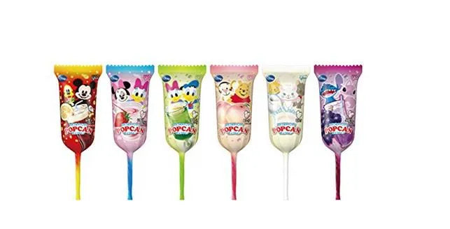 日本格力高Glico Popcan Disney Soda Lollipop - Blue Box (30 pcs) 迪士尼棒棒糖 一盒30个