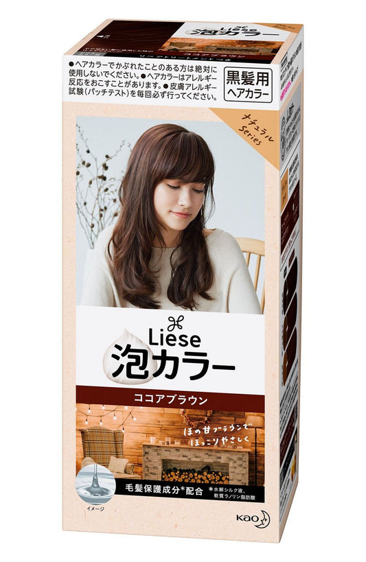 日本KAO花王 LIESE PRETTIA 泡沫染发剂 可可布朗棕 dye Cocoa Brown