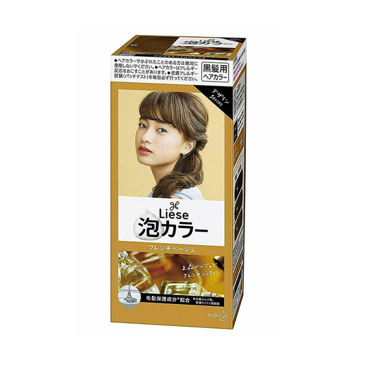 日本 花王 Prettia 新包装泡沫染发膏 法国米色