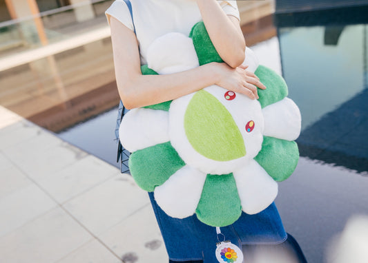 村上隆Takashi Murakami  太阳花抱枕60cm 绿+白
