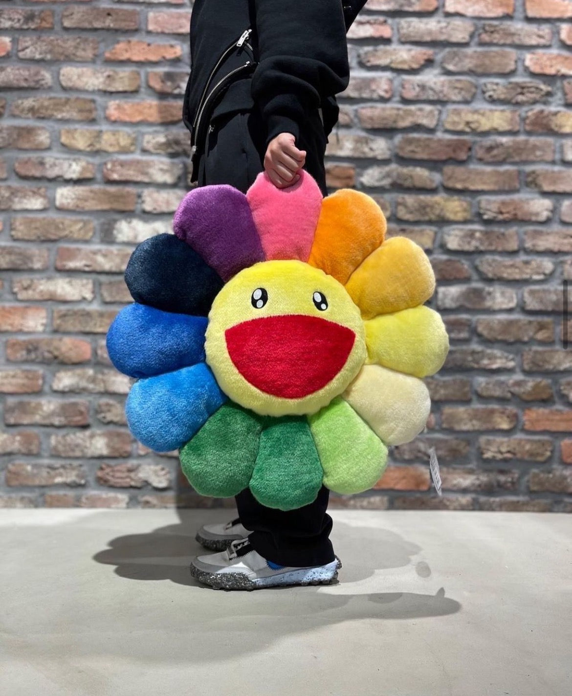 村上隆Takashi Murakami  太阳花抱枕 彩虹色 红嘴 Flower Cushion / Rainbow