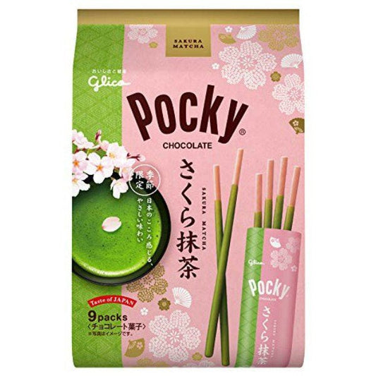 日本Pocky 樱花季限定 抹茶巧克力棒（2022.12）