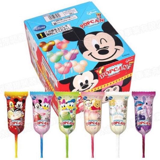 日本格力高Glico Popcan Disney Soda Lollipop - Blue Box (30 pcs) 迪士尼棒棒糖 一盒30个