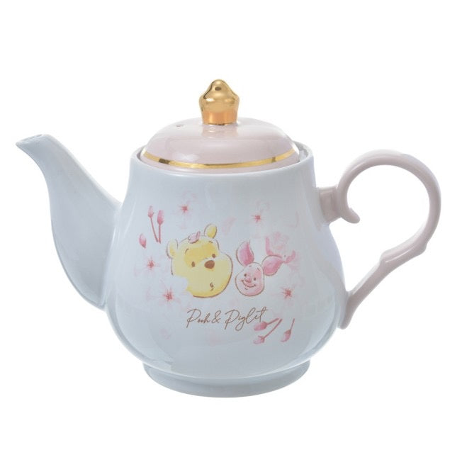 Tokyo Disney 东京迪斯尼プーさん&ピグレット ティーポット 维尼熊茶壶 樱花SAKURA 2022