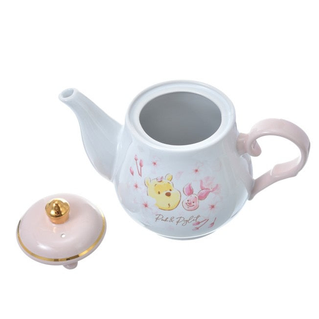 Tokyo Disney 东京迪斯尼プーさん&ピグレット ティーポット 维尼熊茶壶 樱花SAKURA 2022