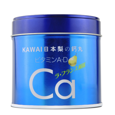 日本河合药业KAWAI 儿童肝油钙丸 梨鈣+维A+维D 啤梨味 180粒