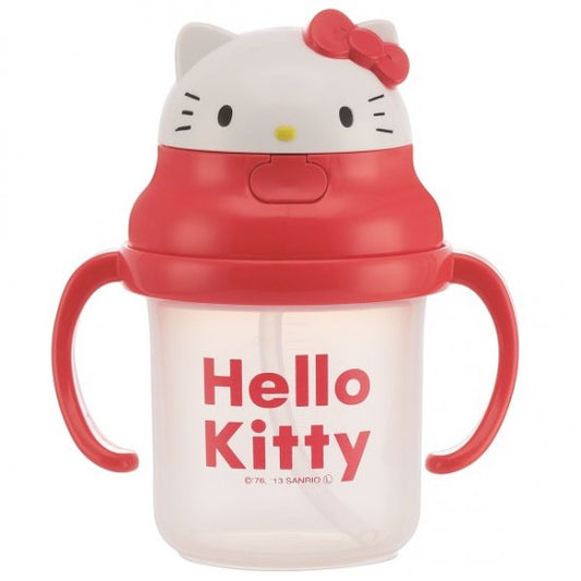 日本skater 吸管杯 hellokitty图案 230ml 8个月+