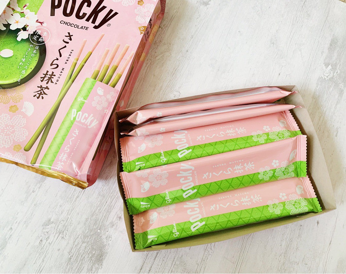 日本Pocky 樱花季限定 抹茶巧克力棒（2022.12）