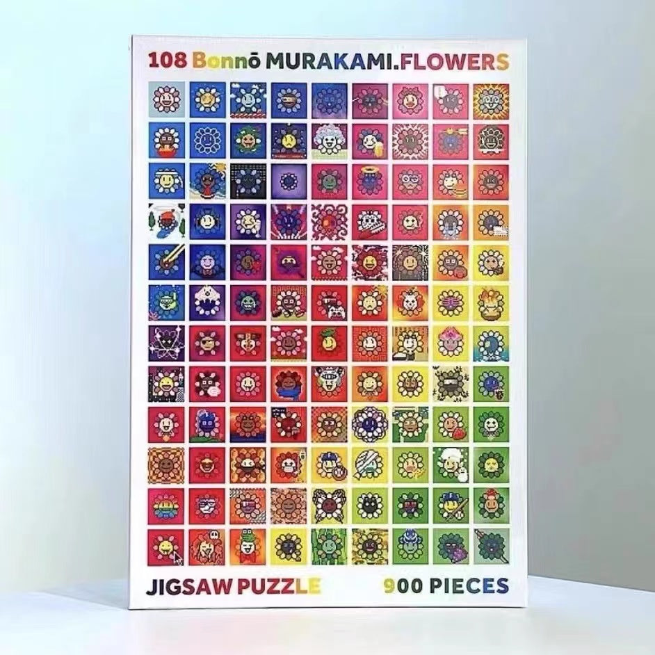 村上隆Takashi Murakami 拼图900片 size ：51cmX68cm  108 Bonno MURAKAMI .FLOWERS JIGSAW PUZZLE